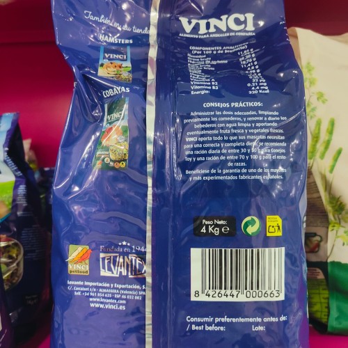 Mezcla Conejo Enano Vinci 1 Kg para Dieta Saludable