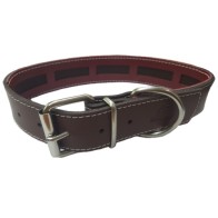 Collar Cuero Protec Marrón para Perros 45x3cm - Estiloso y Funcional