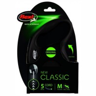 Flexi Nuevo Classic M Cordon 5 Mts Negro Correa para Perros
