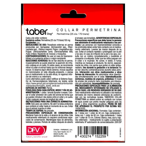 Collar Antiparasitario Permetrina 60cm Rojo