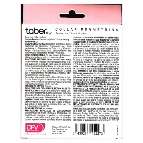Anti-Parasitic Permethrin Collar 60cm Red