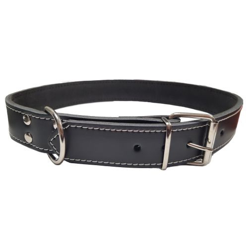 Collar Cuero Cosido 85cm. Marrón