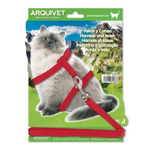 Petral y Correa Classic Ajustable 35-44cm Accesorio para Mascotas