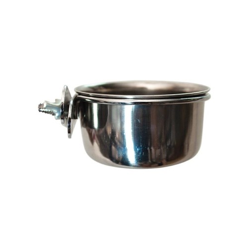 Comedero de Acero Inoxidable 8 cm con Tornillo