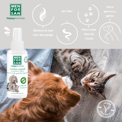 Menforsan Body Odor Eliminator Spray for Dogs 60ml