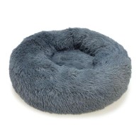Cama Redonda Suave Gris Oscuro 70cm.
