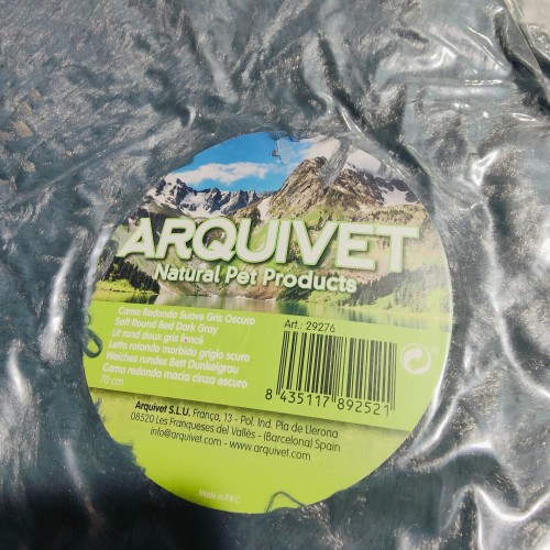 Round Soft Bed Dark Gray 70cm