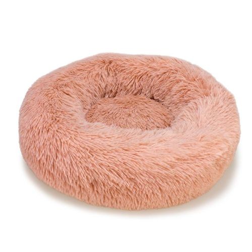 Soft Round Bed for Pets Pink 70cm