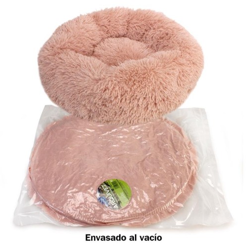 Soft Round Bed for Pets Pink 70cm