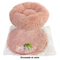Soft Round Bed for Pets Pink 70cm