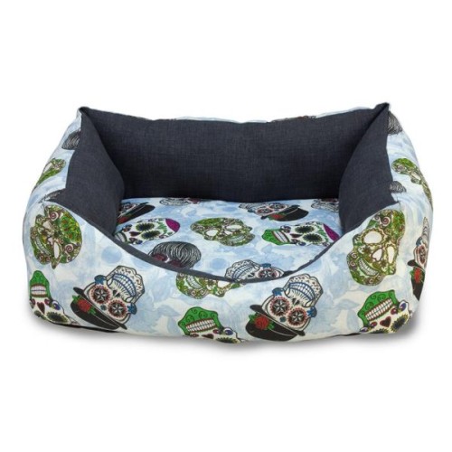 Cama Cuadrada Calaveras 70cm para Máximo Confort
