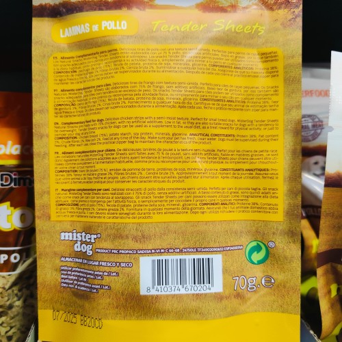 Snack Laminas De Pollo Para Perros