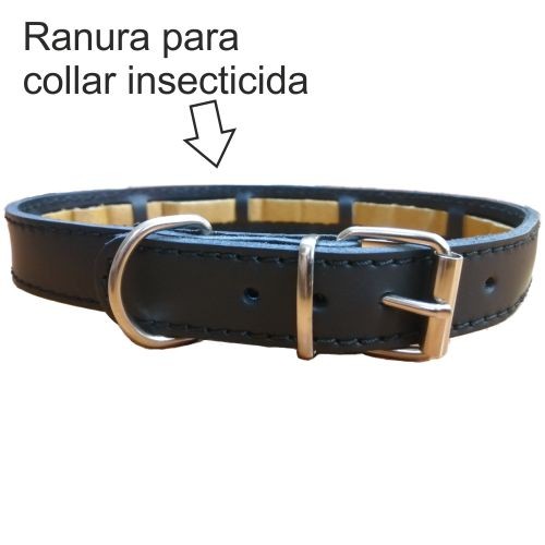 Collar de Cuero Natural para Perros 45x2.5cm