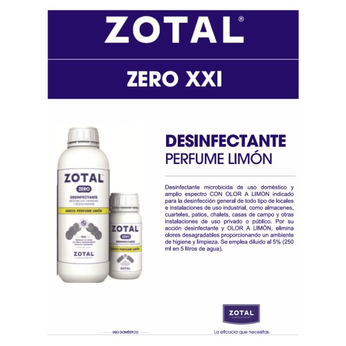 Desinfectante Zotal Zero Limón 1 Litro