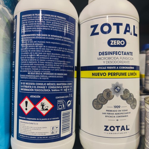 Desinfectante Zotal Zero Limón 1 Litro