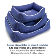 Cama Cuadrada Azul 70x55x19 cm