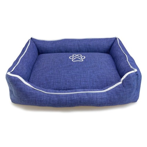 Cama Cuadrada Azul para Mascotas 85x68x21 cm