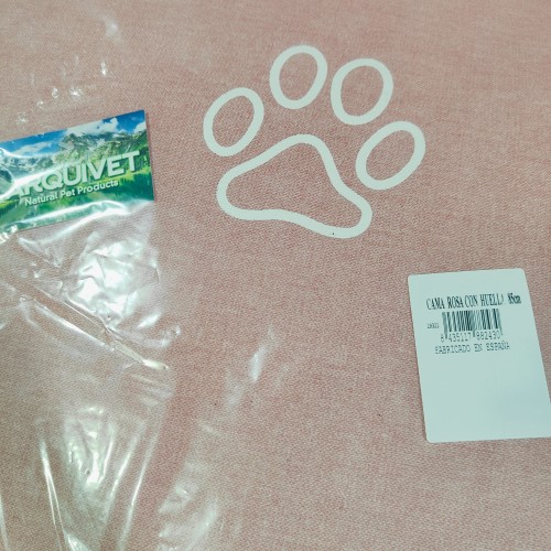 Square Rose Bed with Pawprint 85x68x21cm