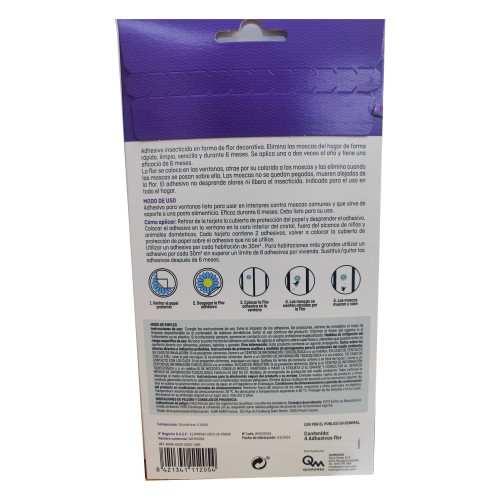 Masterlac Adhesivo Insecticida Ventanas 4 Uds para Control Eficaz de Plagas en Casa