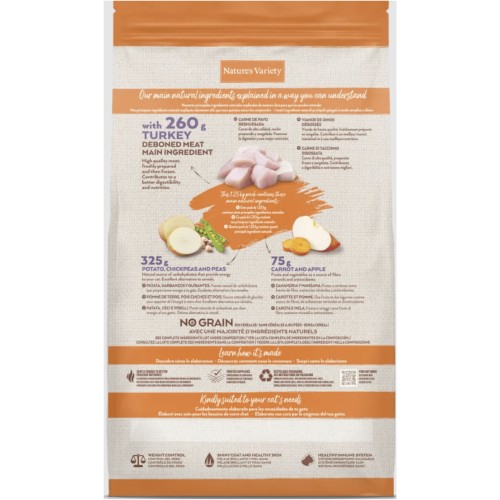 Natures Variety Cat No Grain Sterili Pavo 1.25kg