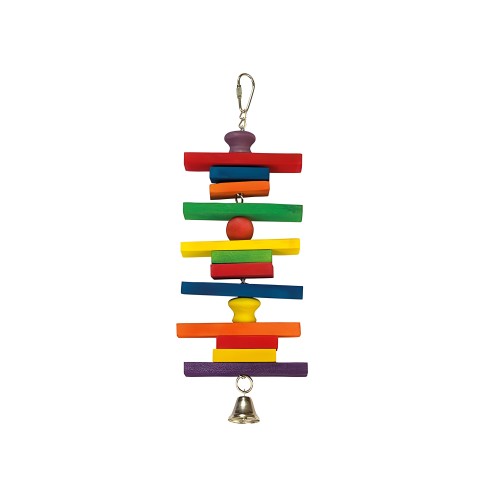 Colorful Wooden Toy with Bell for Birds