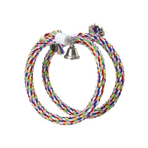 Colorful Rings and Bell Toy for Birds