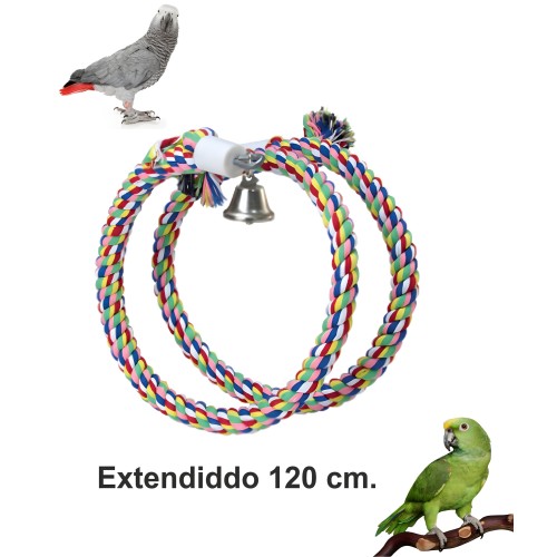 Colorful Rings and Bell Toy for Birds