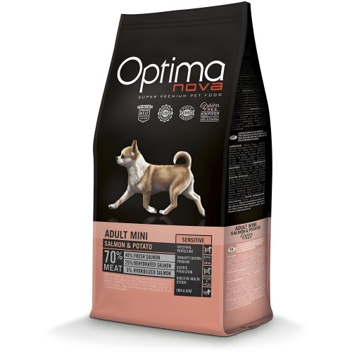 Optima Nova Adult Mini Salmon & Potato 800g - Premium Dog Food