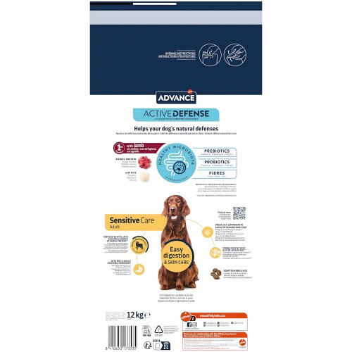 Advance Sensitive Cordero y Arroz 3 Kg. para Perros