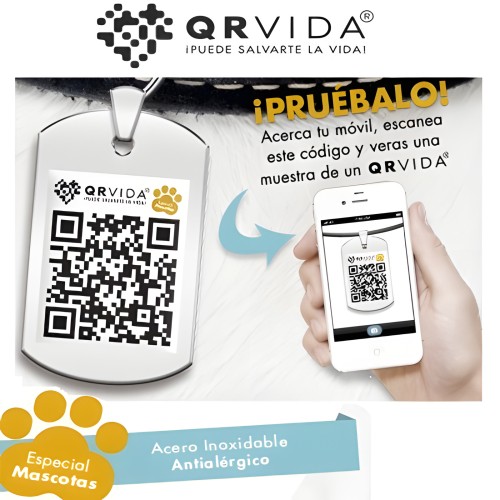 Collar de Seguridad QRVIDA - Información Instantánea para Mascotas Perdidas