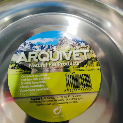 Comedero Acero Inox. 28cm