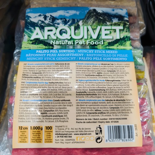 Snacks Munchi para Perros - 100 Masticables Naturales