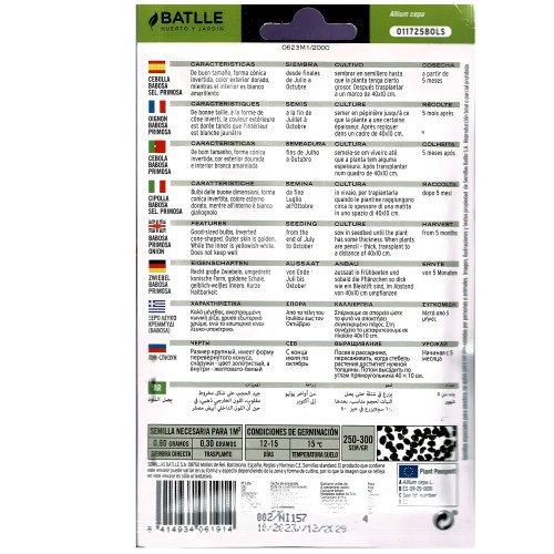 Cebolla Babosa Temp.primosa Sobre - Dulce y Versátil