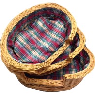 Wicker Dog Bed Set (3 Pieces) - Comfortable Pet Bed