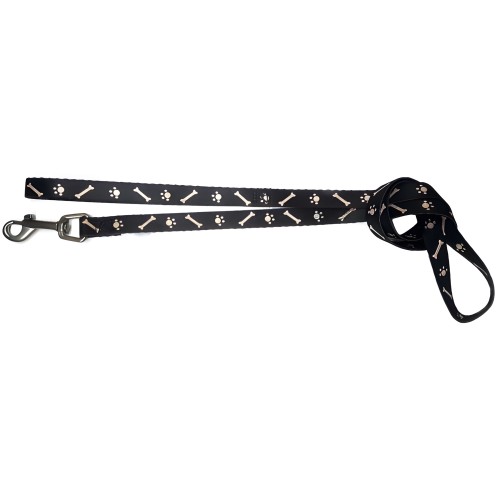 Nylon Leash 15x110 Bone Black