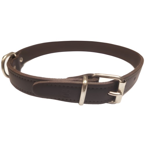 Brown Chrome Leather Collar