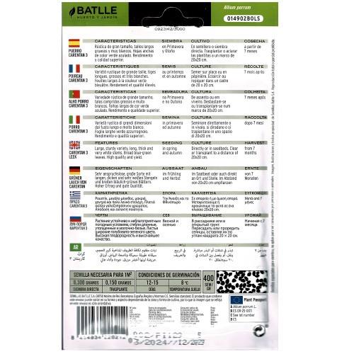 Semillas de Puerro Carentan - Batlle