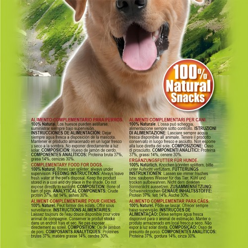 Natural Ham Bone for Dogs - Pack of 15