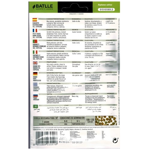 Red Round Radish Special Seed Packet