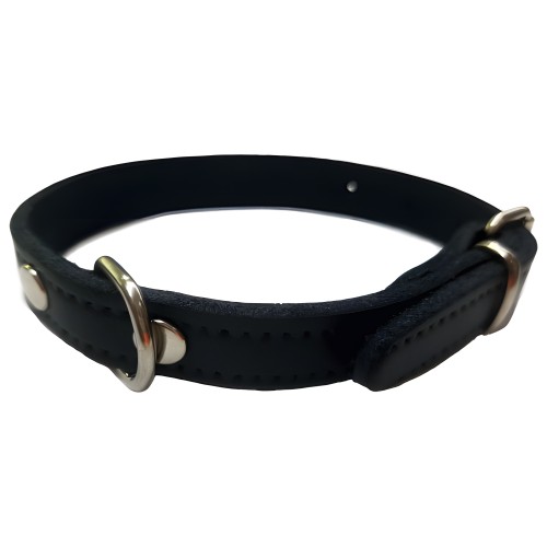VMD Black Leather Collar 35x1.5cm