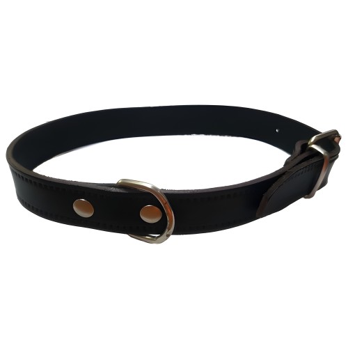 Collar Cuero Liso Negro 35x1.5cm Vmd