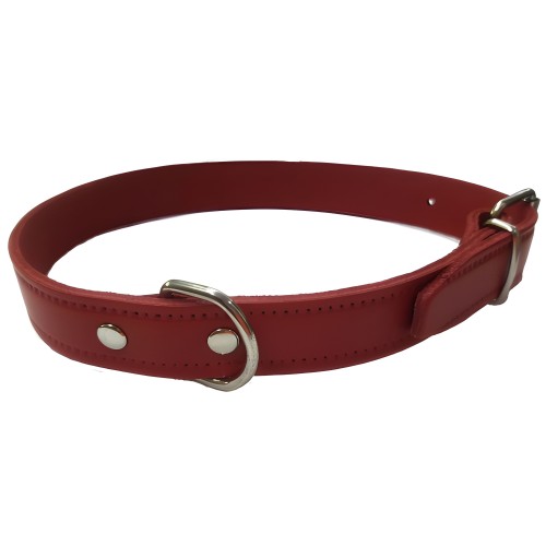 Smooth Leather Collar Black 45x1.8cm VMD