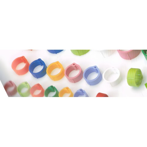 Plastic Ring for Pigeons - 8mm, 100 Units
