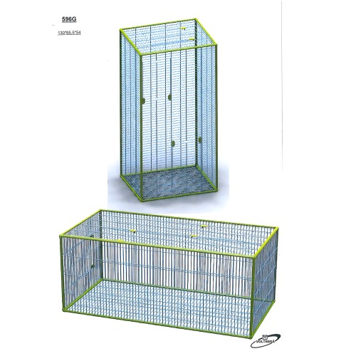 Parque Cerrado Para Roedores - 130x65,5x54cm