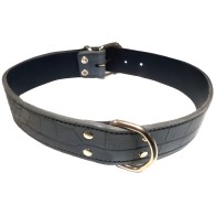 Blue Leather Collar 40x700mm - Stylish Dog Collar