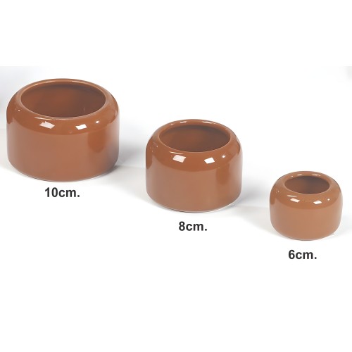 Comedero Pequeño de Cerámica Marrón 5.5cm - Benelux