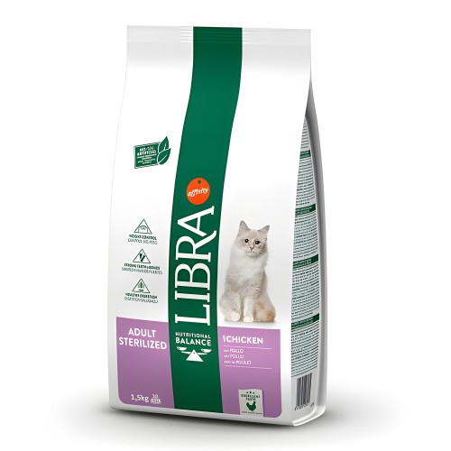 Libra Cat Sterilized 1.5kg - Comida Equilibrada para Gatos