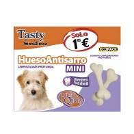 Hueso Antisarro Mini Xs.(2x12 Gr.) Caja 40 Bolsas - Dientes Saludables para Perros Pequeños