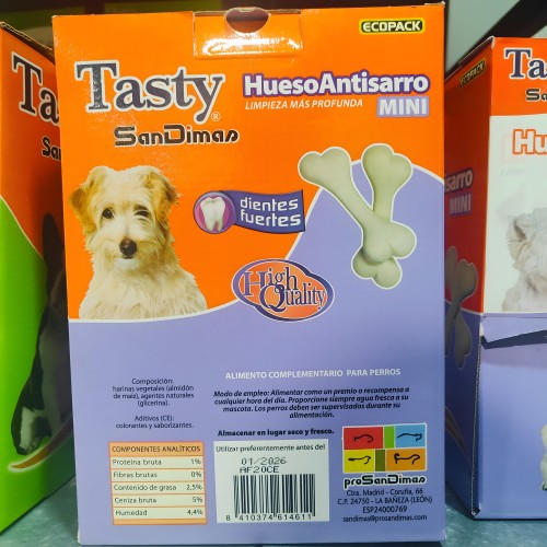 Hueso Antisarro Mini San Dimas - Golosina Saludable para Perros