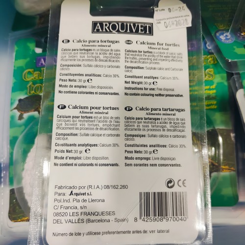 Bloque de Calcio para Tortugas - Arquivet